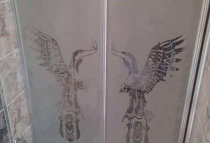 Taraftar Desenli Duşakabin (Beşiktaş)